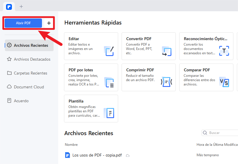 abrir pdf para convertir pdf escaneado a excel